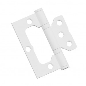 Петля без врезки стальная Bravo F-4-2BB 75*64*2,5 (универс.) W Белый