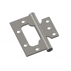 Петля без врезки стальная 2ВВ 75*63*2,5 (универс.) МатНикель Петля без врезки стальная 2ВВ 75*63*2,5 (универс.) МатНикель