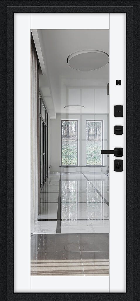 Флэш МФ/SBlack Букле черное/White Silk Флэш МФ/SBlack Букле черное/White Silk